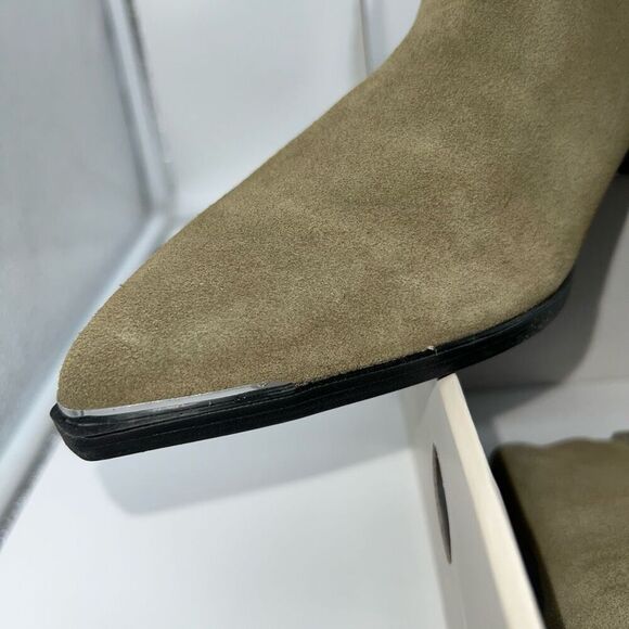 Marc Fisher Pointy Toe Booty in Medium Green Suede - Picture 5 of 9